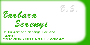 barbara serenyi business card